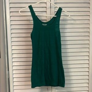 Mossimo Supply Co. Green Fitted Ribbed Tank Top
